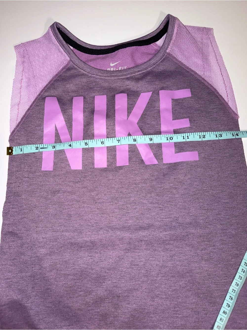 Nike Heathered Purple Performance Tank with Light Lavender Accents